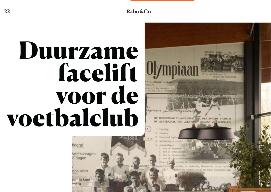 Olympia in voorjaarseditie magazine Rabobank