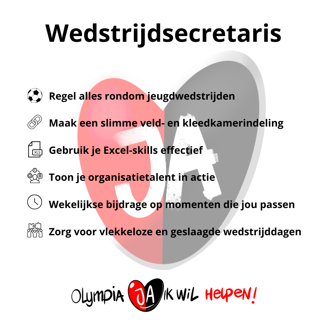 Vacature Wedstrijdsecretaris – vanaf seizoen 2026-2027!