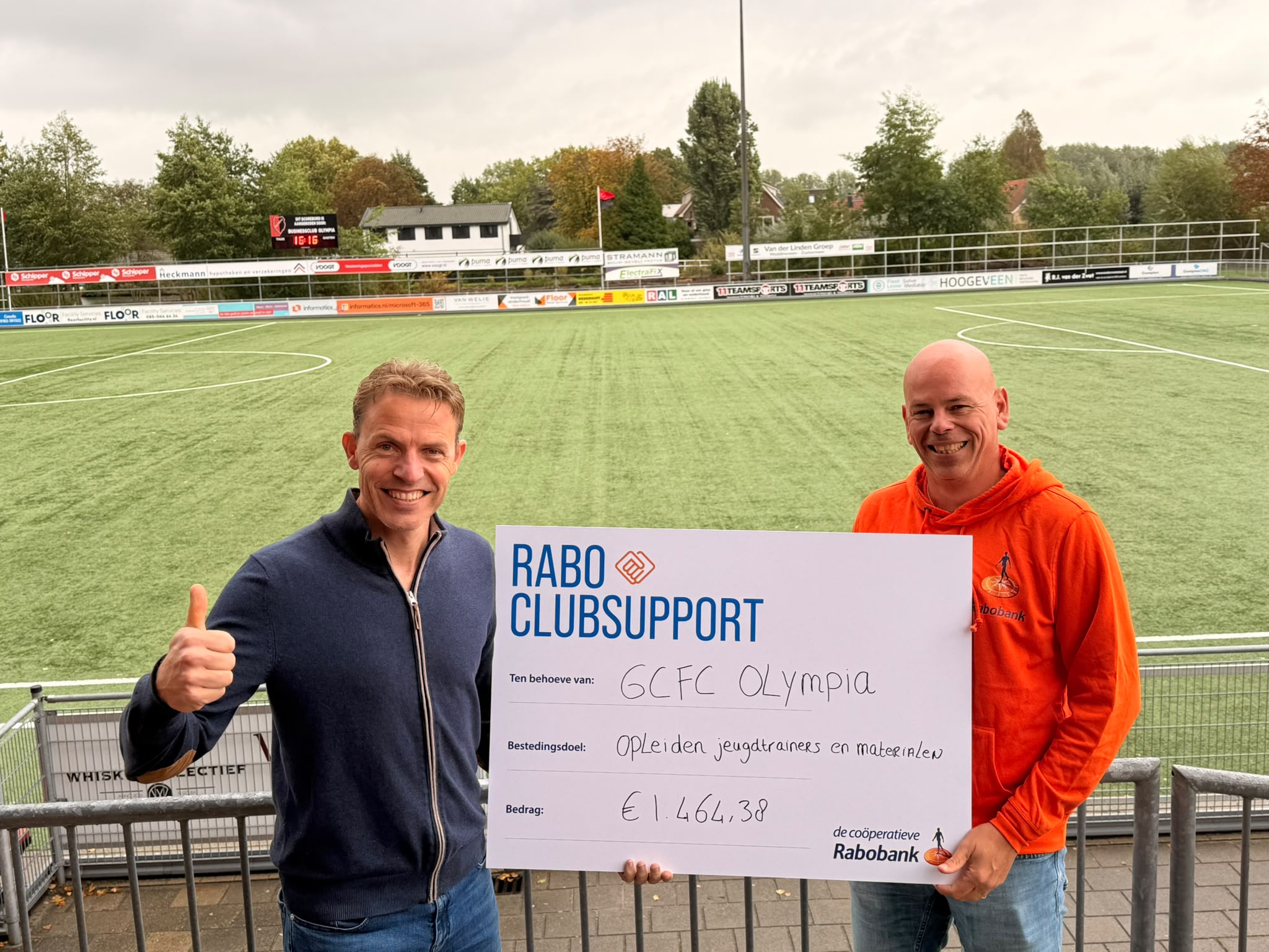Prachtige opbrengst Rabo ClubSupport voor GC&FC Olympia!