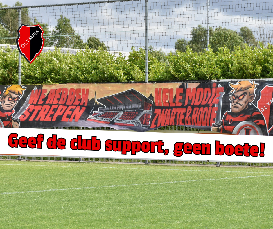 Geef de club support, geen boete!