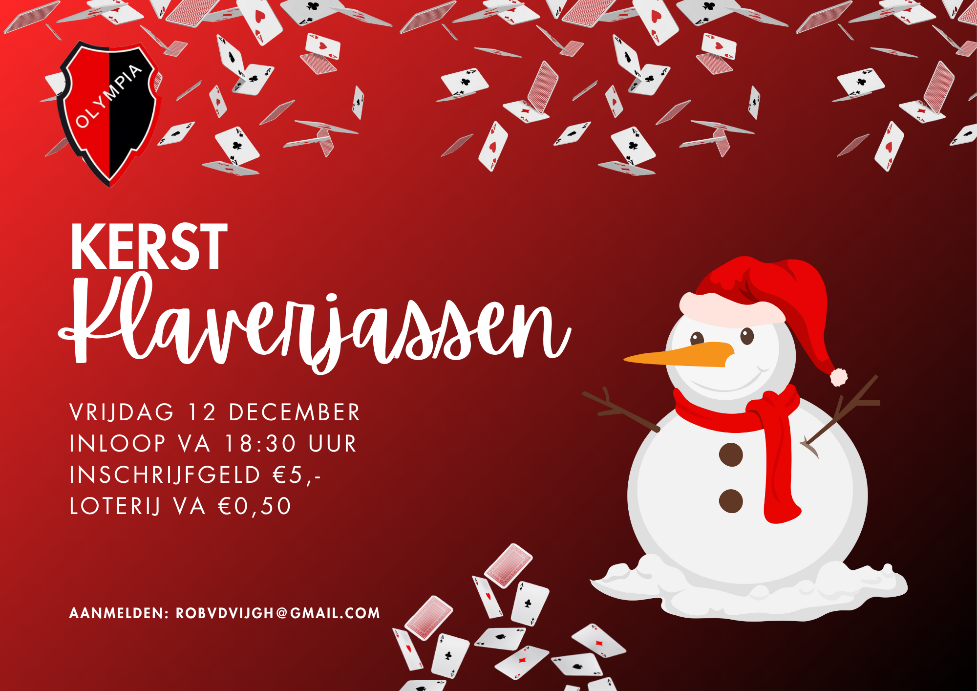 Kerstklaverjassen bij Olympia!
