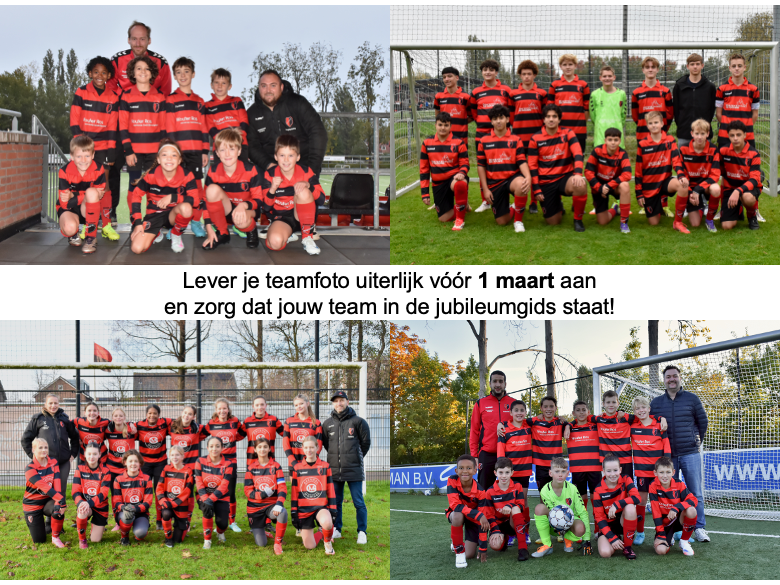 Laatste oproep teamfoto’s jubileumgids!