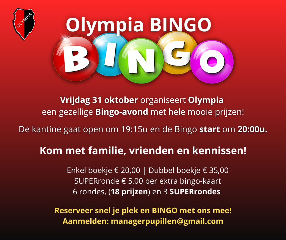 Update Bingo-avond Olympia